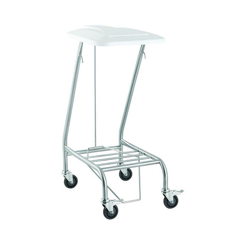 Linen Skip Trolley Stainless Steel Foot OP Lid Single