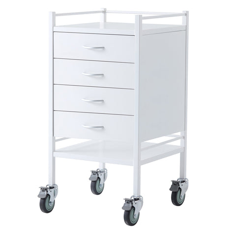 Powder Coated Trolley Four Drawer